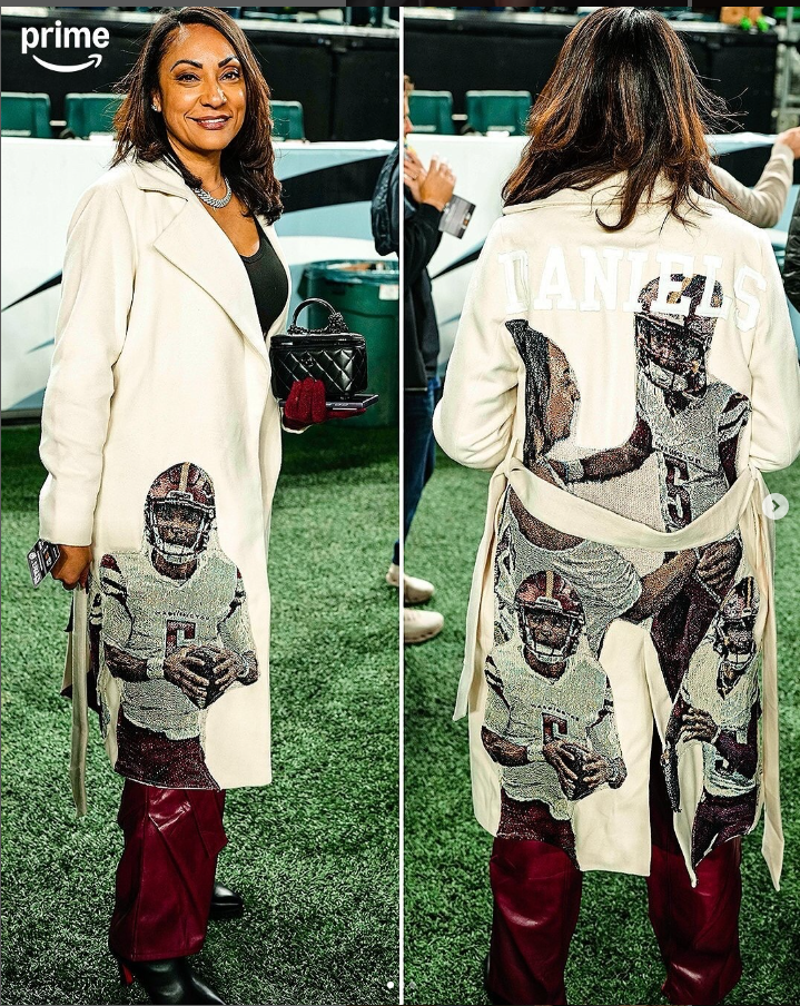 Let's see how AI rates Jayden Daniels' mom's outfit