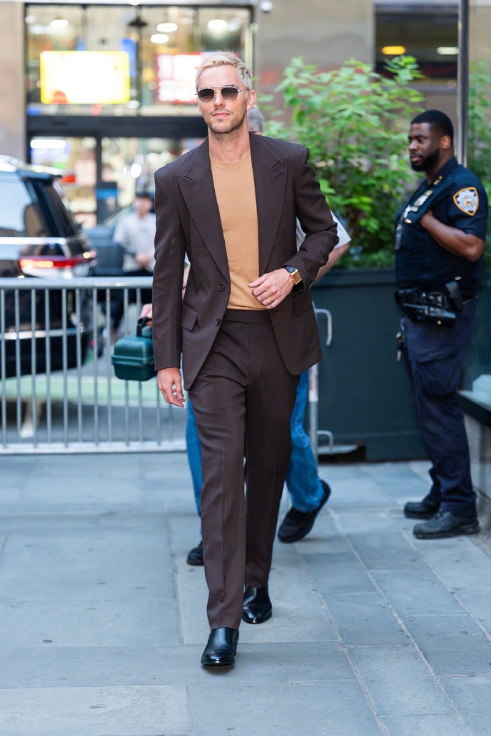 “Superman” star Nicholas Hoult spotted walking the streets of New York.