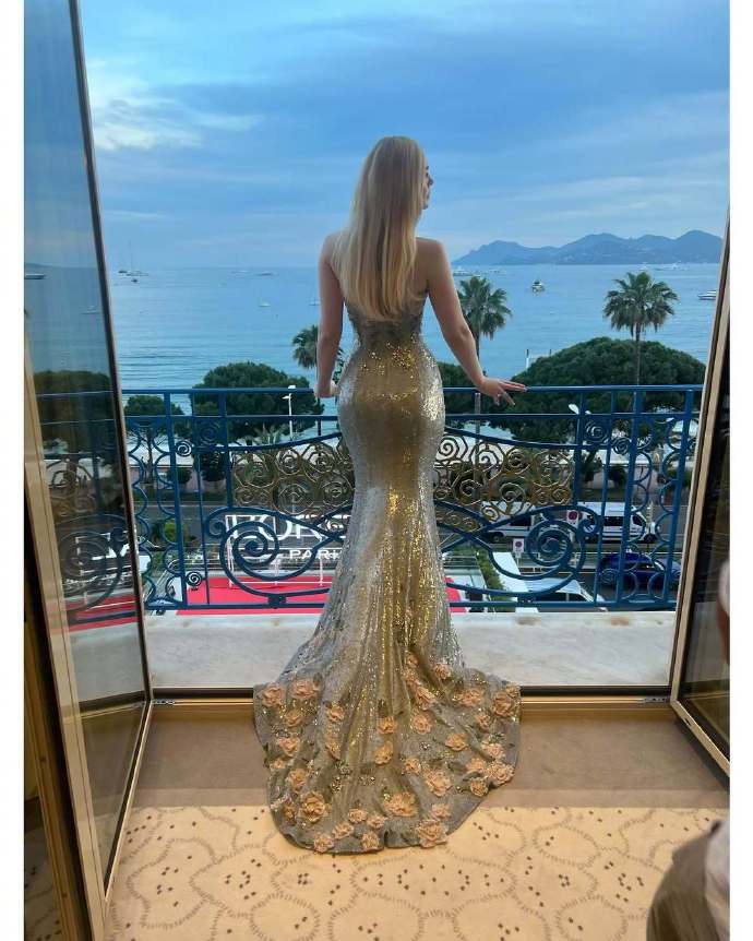 Elle Fanning shares moments from her Cannes trip: a balcony with a view.