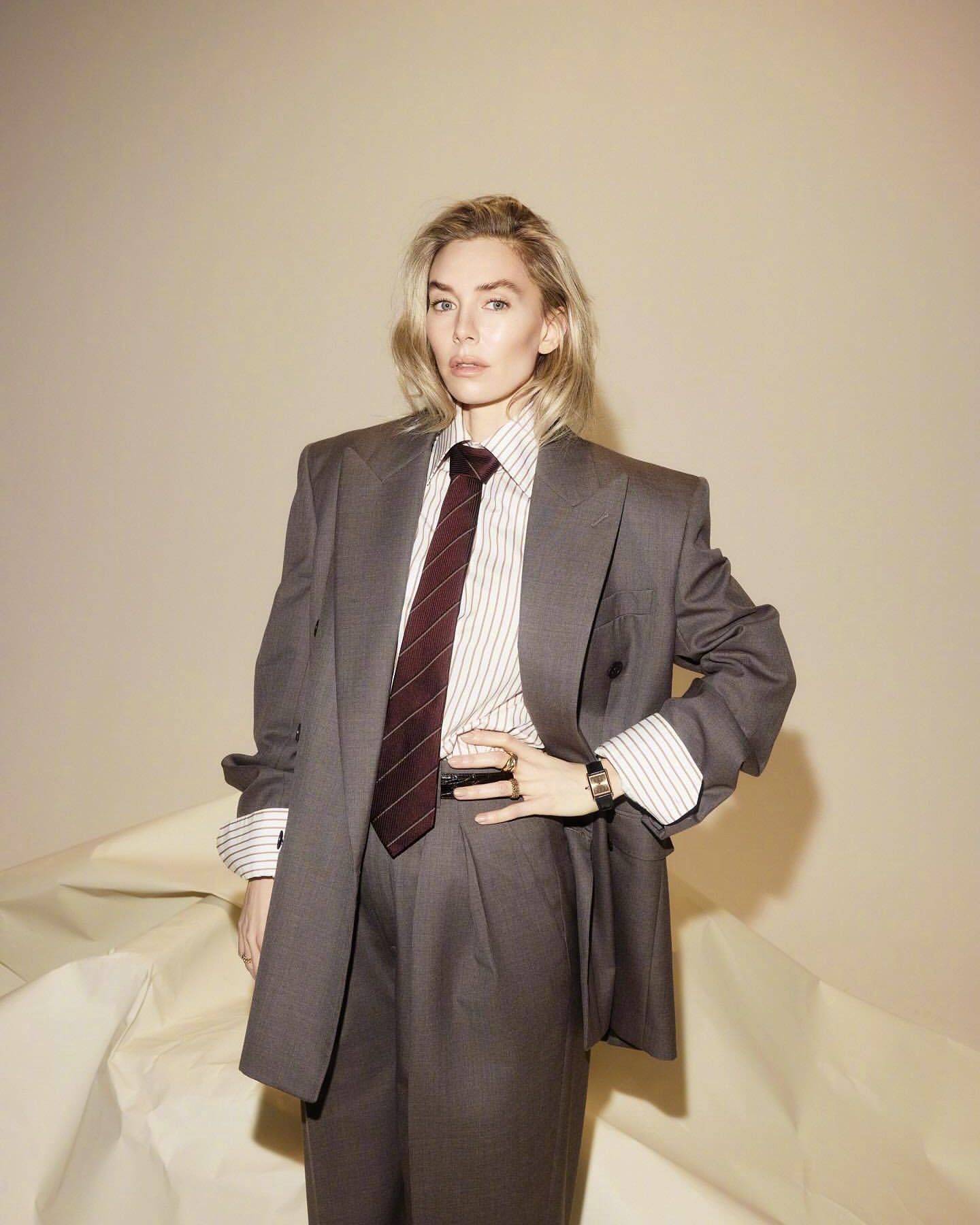 Vanessa Kirby in blazer. Glass Magazine Summer Issue Photoshoot ​​​