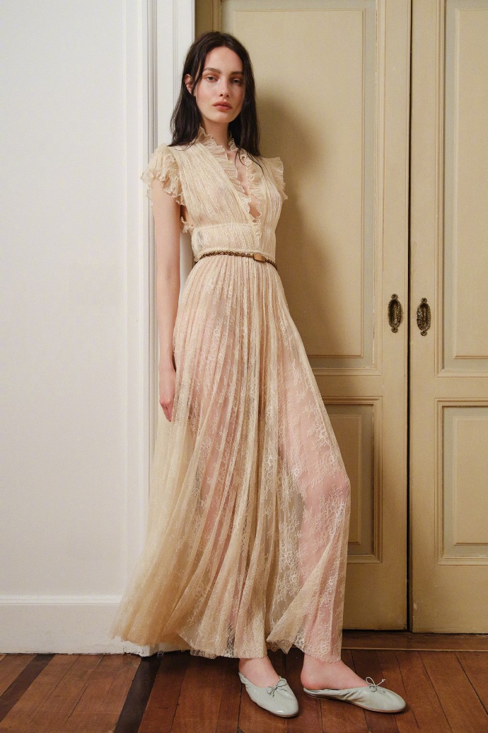 Alberta Ferretti Resort 2026 Collection, translucent lace maxi skirt