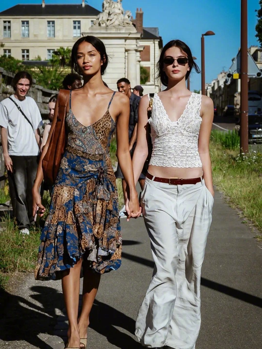 Jacquemus 2026 Spring/Summer collection street style in Paris after the show