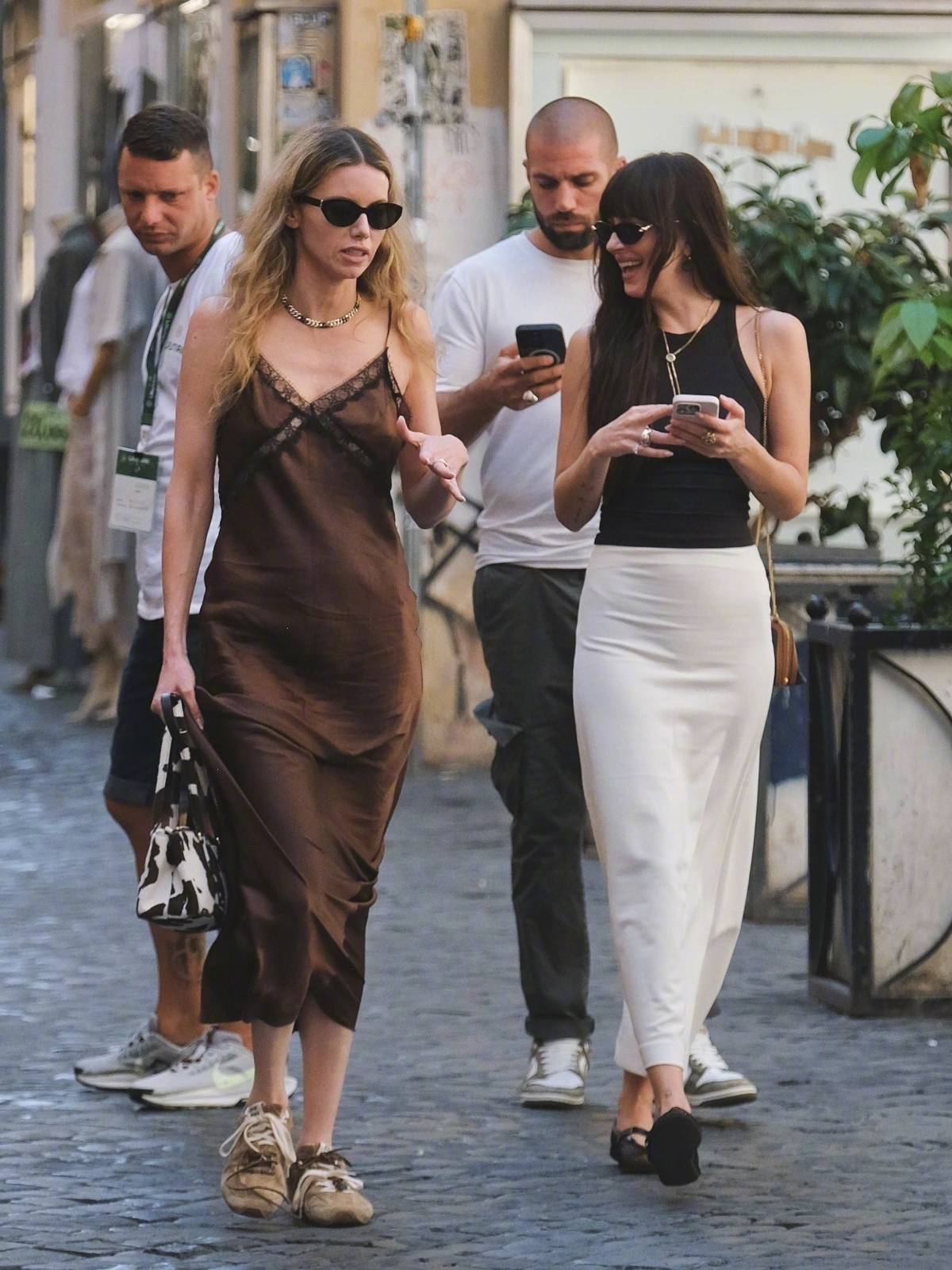 Dakota Johnson was spotted on the streets of Rome
