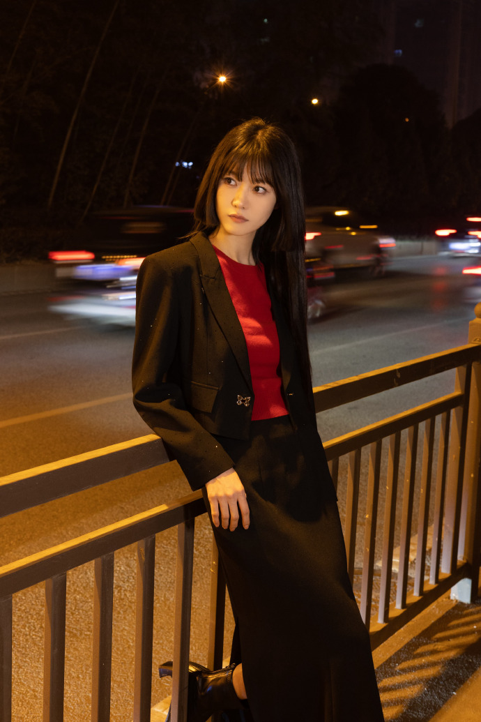 Stylish blazer and skirt