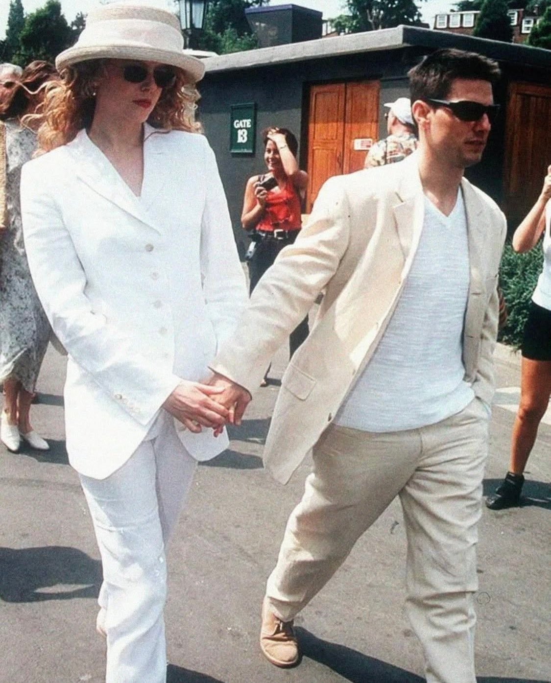 90s Outfit, Tom Cruise and Nicole Kidman watch Wimbledon