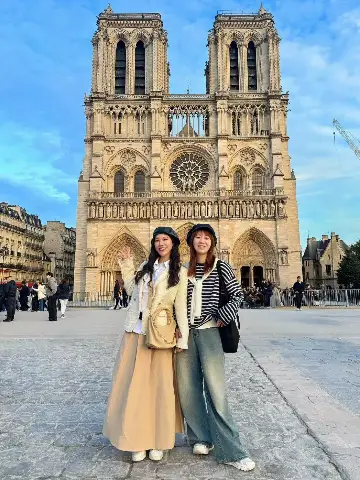 Casual Elegance Meets Parisian Style: Beige Maxi Skirt and Striped Jacket Combo