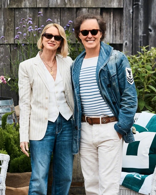 Sophisticated Casual: Striped Blazer and Distressed Denim Jacket Pairing
