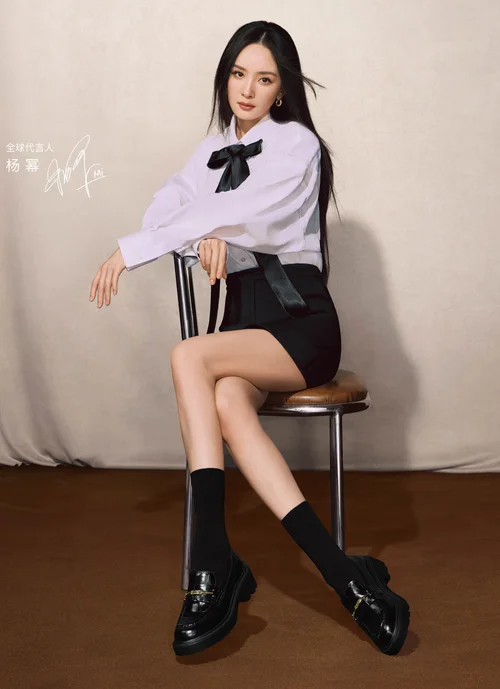 Timeless Elegance: White Shirt and Black Mini Skirt with Chunky Loafers