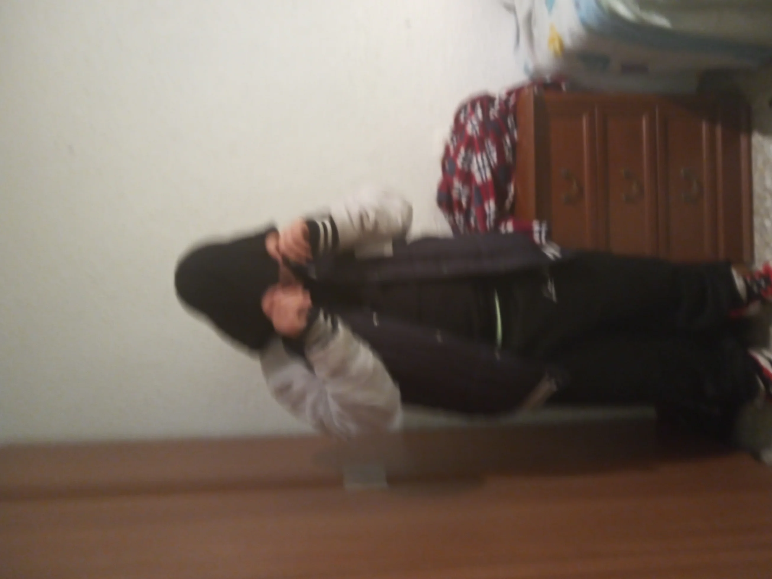 Casual Black and Gray Layered Outfit with Sporty Jacket