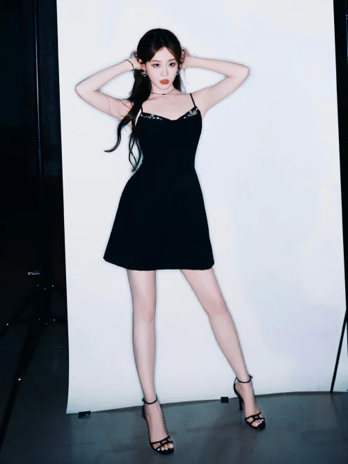 Sleek Little Black Dress with Strappy Heels for an Elegant Look