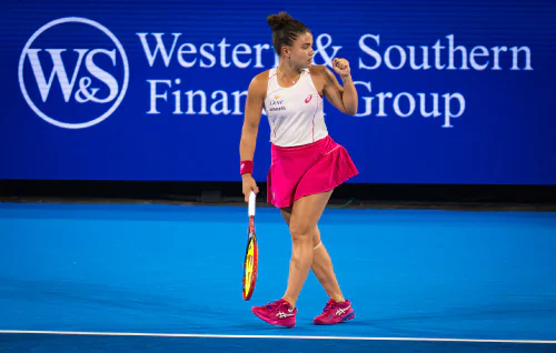 Vibrant Pink and White Tennis Outfit for Sporty Elegance