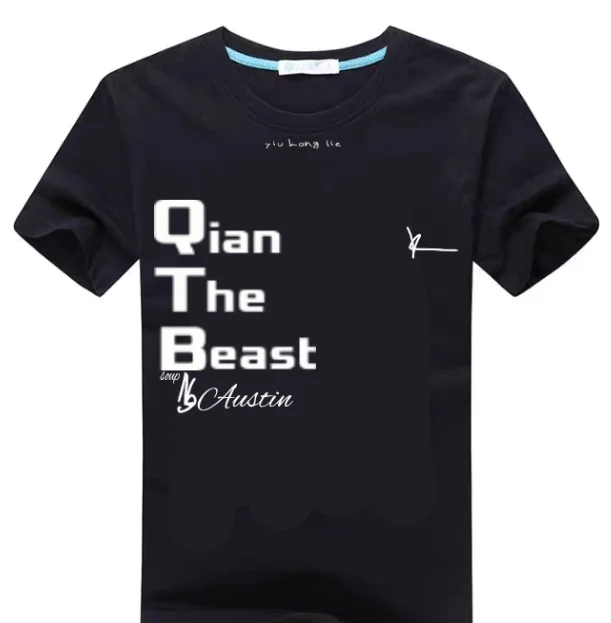 Bold Typographic Black T-Shirt with Eye-Catching Lettering