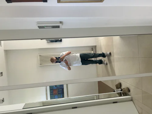 Casual White Tee and Green Trousers for Effortless Everyday Style