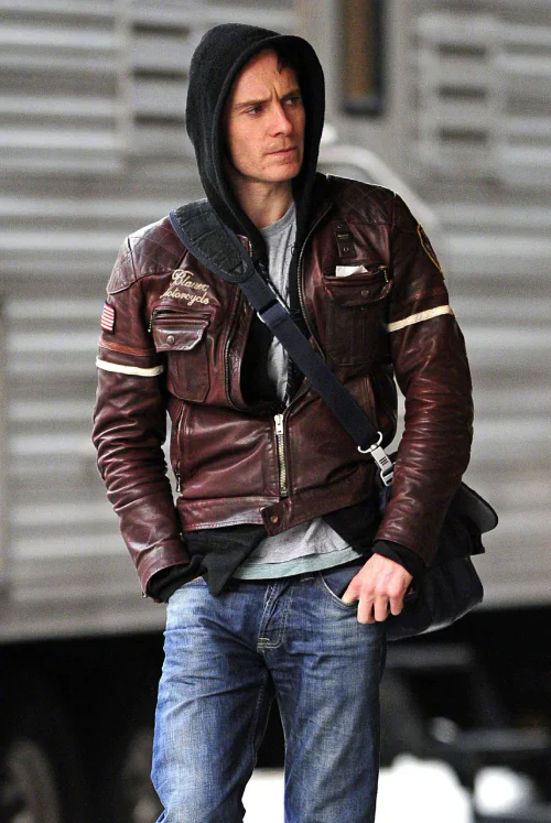 Rugged Urban Style with Leather Jacket and Hoodie
