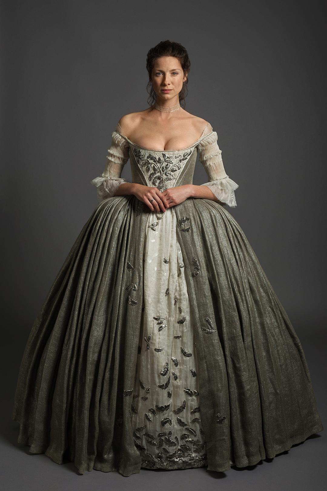 The 18th-century style wedding dress from the wedding scene in Outlander