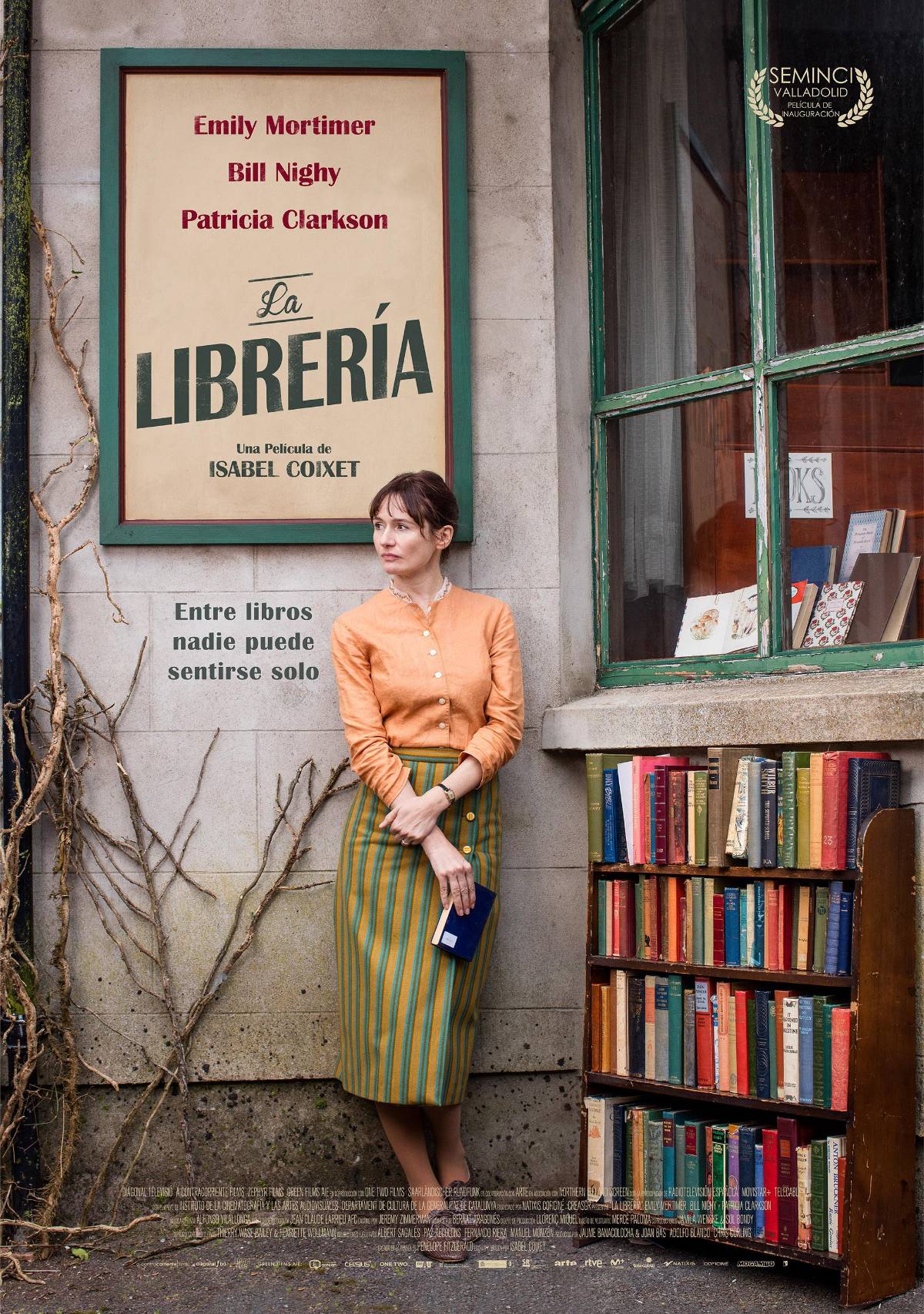 An outfit review of the actress on the The Bookshop poster